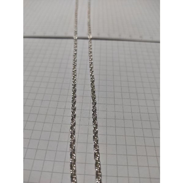 925純銀項鍊，厚水波鍊，寬0.3cm，長60cm