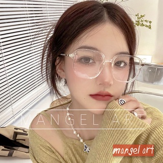贈送眼鏡盒 新款膠框方框不規則多邊形造型眼鏡框質感瘦臉小臉顯瘦氣質韓版大框網美網紅復古著潮流行學院mangel art