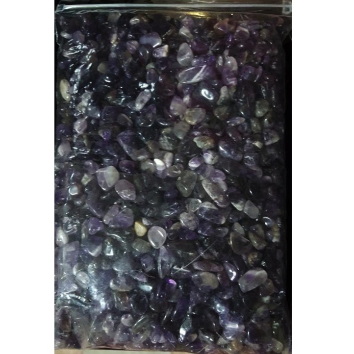 紫水晶拋光碎石1000G-1公斤