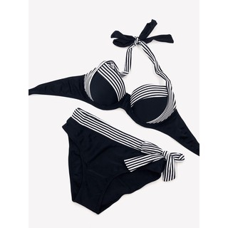 全新現貨黑色調紋泳衣比基尼二件式Bikini尺寸S
