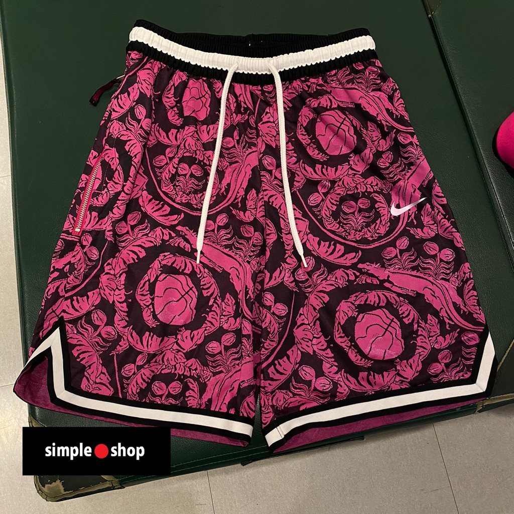 【Simple Shop】NIKE DRY DNA 籃球褲 運動短褲 籃球 圖騰 球褲 粉色 男款 CV1906-010