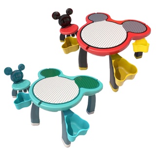 迪士尼兒童遊戲桌(一桌一椅)磁力桌面|米奇積木桌【麗兒采家】