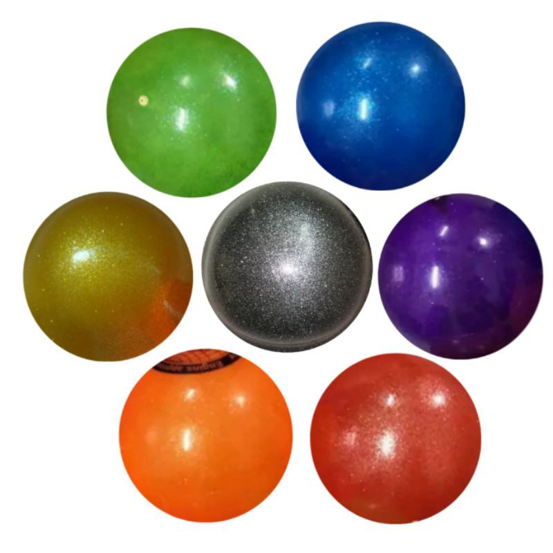 🌸沐沐舞蹈🌸台灣現貨 韻律體操比賽專用球 送球袋打氣筒 韻律球 彩色果凍球