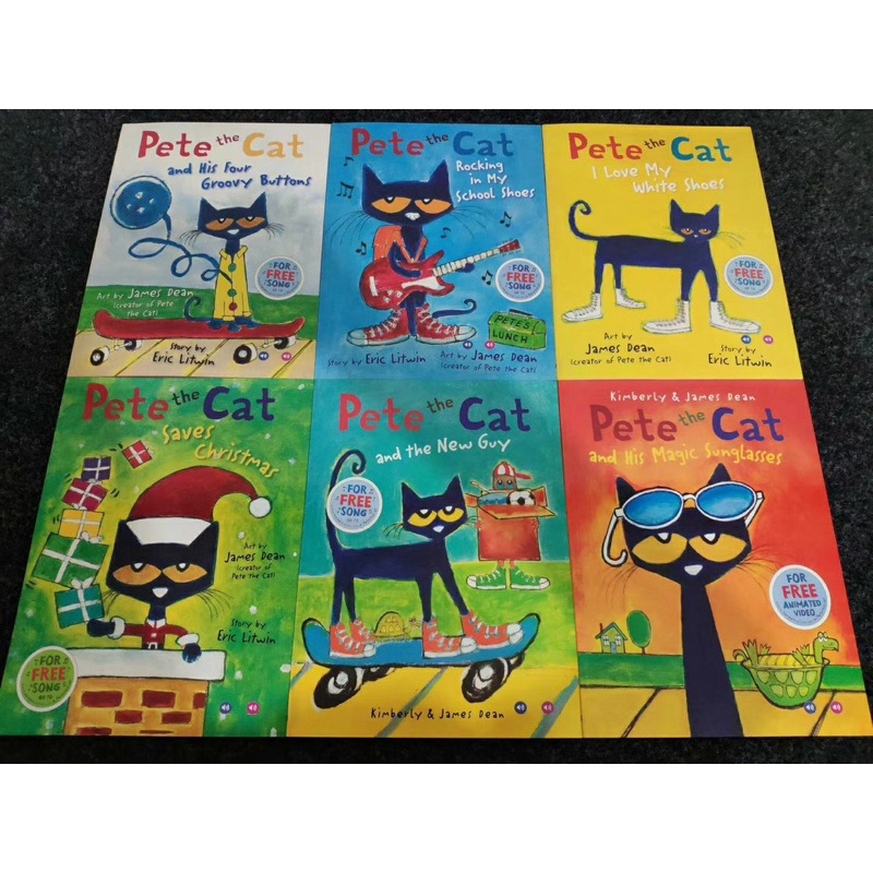 點讀版《皮特貓》Pete the Cat大開繪本6冊 I can read系列/可支援小達人點讀筆/小蝌蚪點讀筆