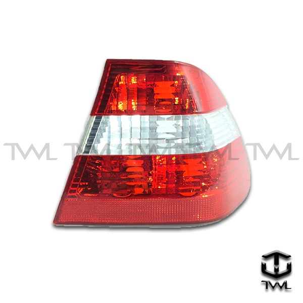 &lt;台灣之光&gt;全新 BMW E46 02 03 04 05年4門4D專用 原廠型 紅白 晶鑽 尾燈 外側