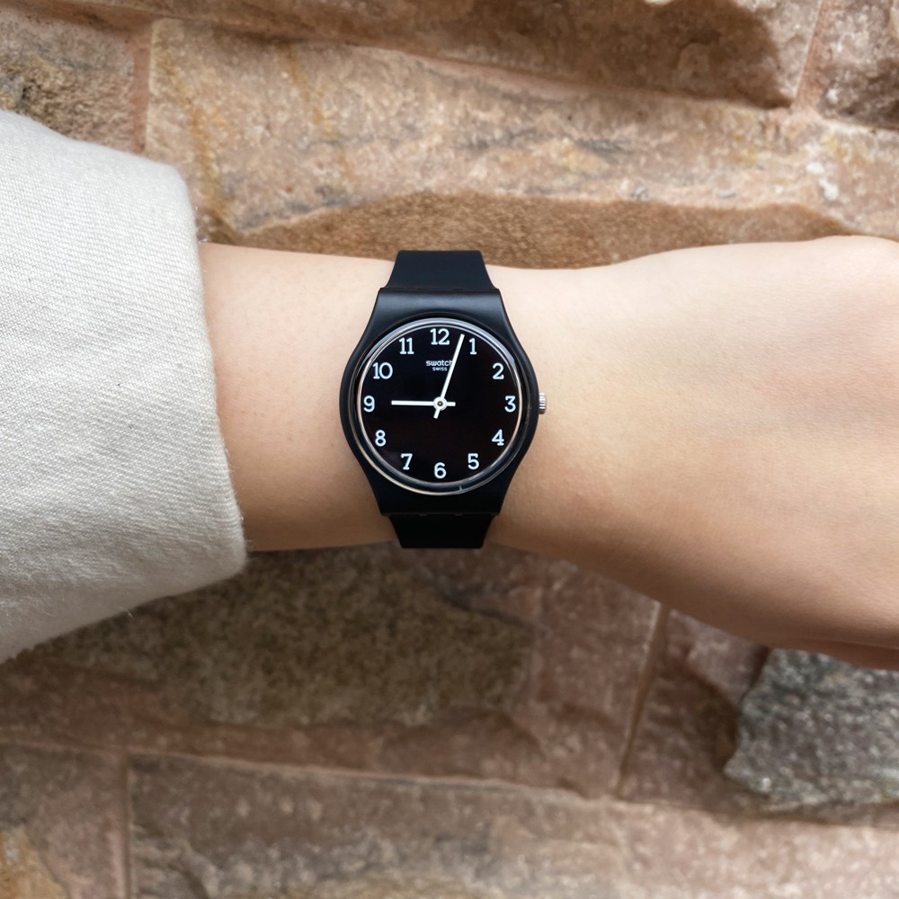 Swatch BLACKWAY 霧面腕錶手錶黑GB301 | 蝦皮購物