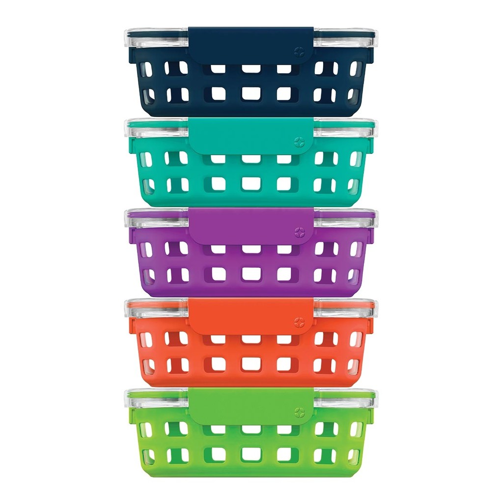 【⭐Costco 好市多 代購⭐】Ello 玻璃保鮮盒組附矽膠保護套 含蓋共 10 件組 保鮮盒 免運 餐具 冰箱盒