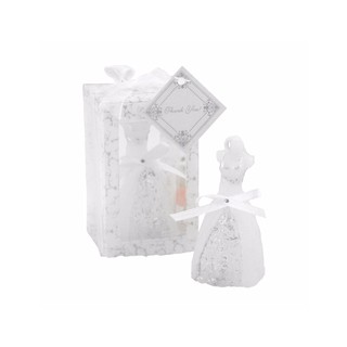 銀白禮服新娘蠟燭／婚禮贈品 婚禮小物 二次進場 肥皂 手工香皂 婚慶禮物 小禮物 贈品 來店禮 獎勵品【B＆B幸福雜貨】