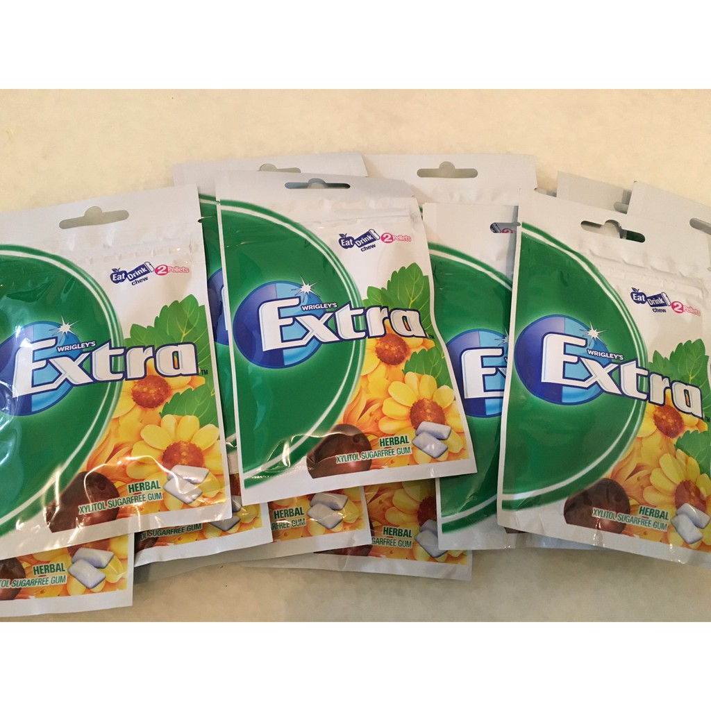 香港限定extra草本精華口香糖 金銀花 菊花 羅漢果 蝦皮購物