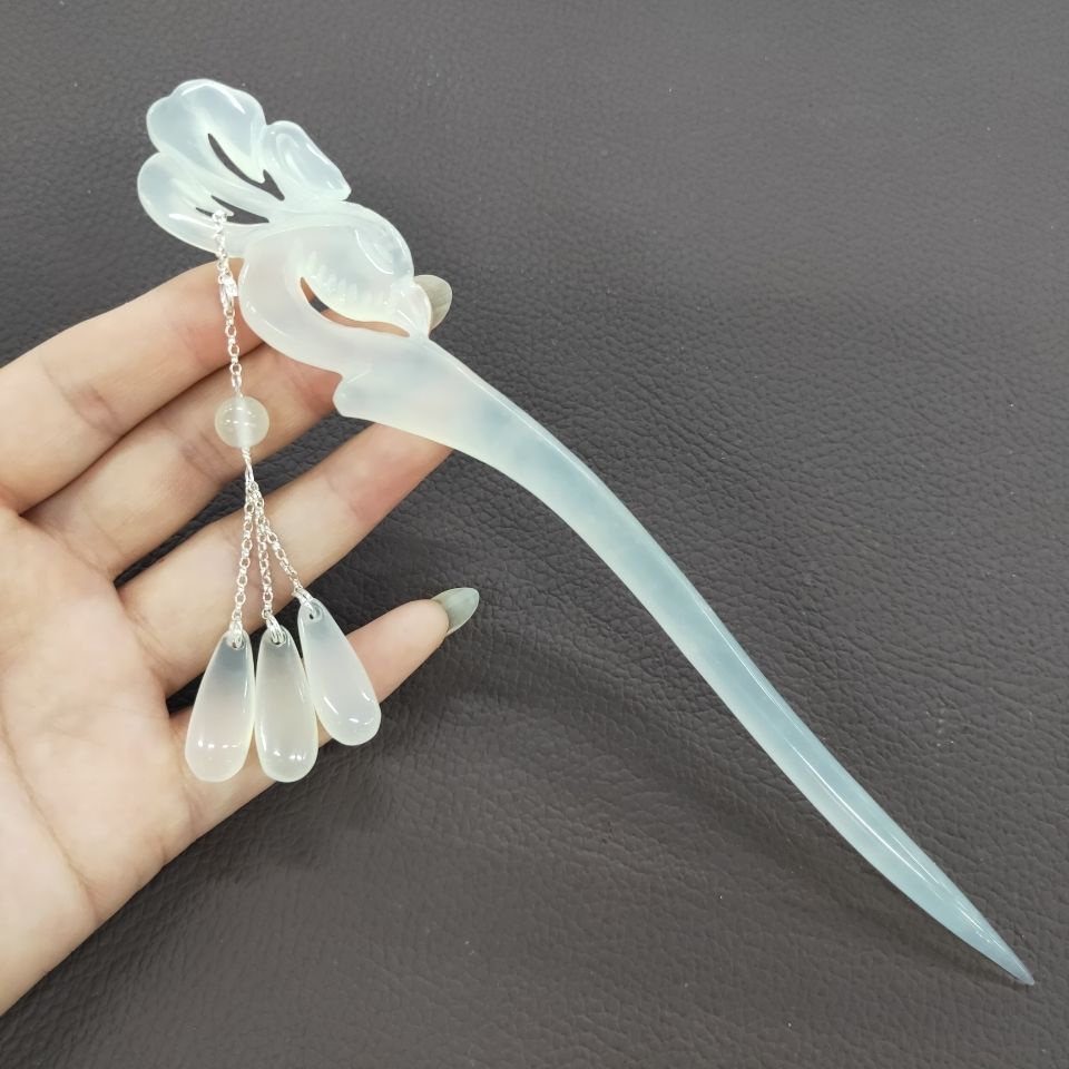 熱賣新品岫玉發簪古典玉簪子發釵悄頭旗袍古裝頭飾中國風飾品 蝦皮購物