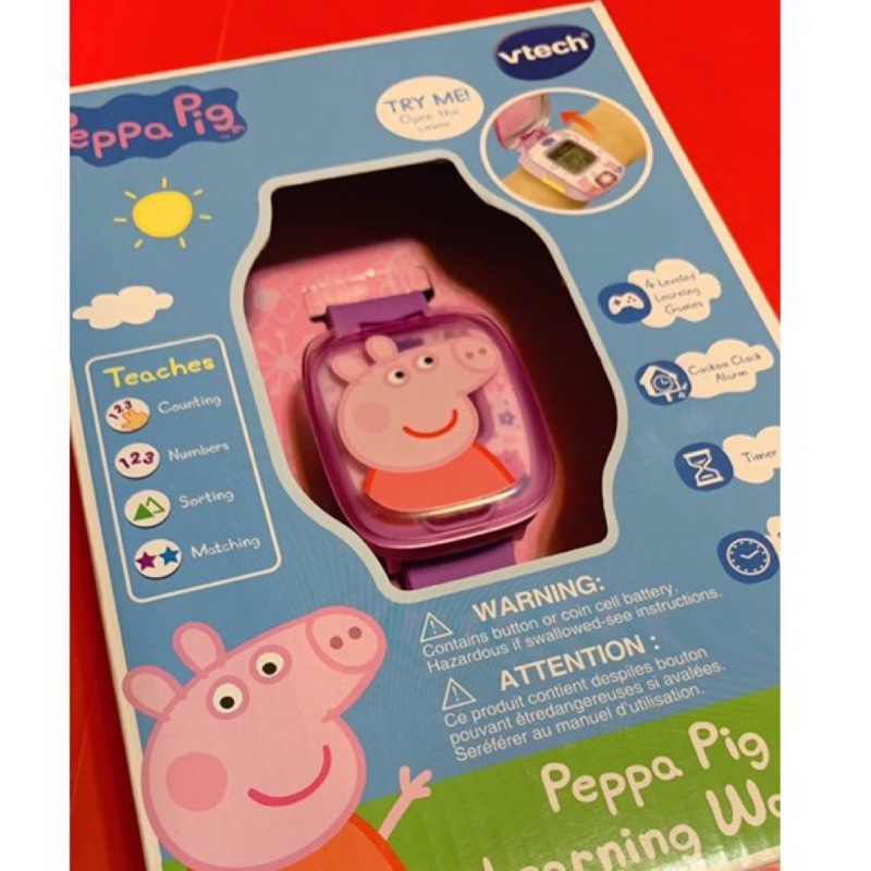 Vtech 佩佩豬英文多功能學習互動電子錶peppa pig watch