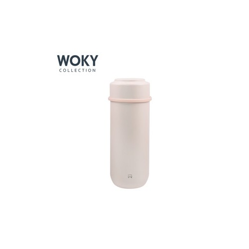 WOKY沃廚JIN真瓷系列/ 輕量隨行陶瓷保溫瓶/ 260ml/ 裸粉 eslite誠品