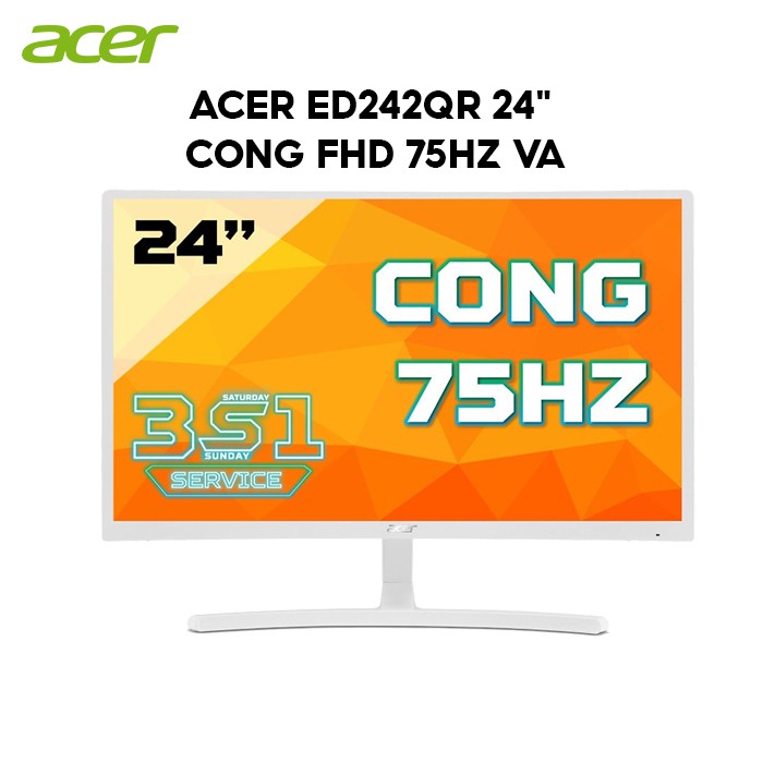 Acer ED242QR 24" 曲面 FHD 75Hz VA FreeSync 屏幕 - 正品