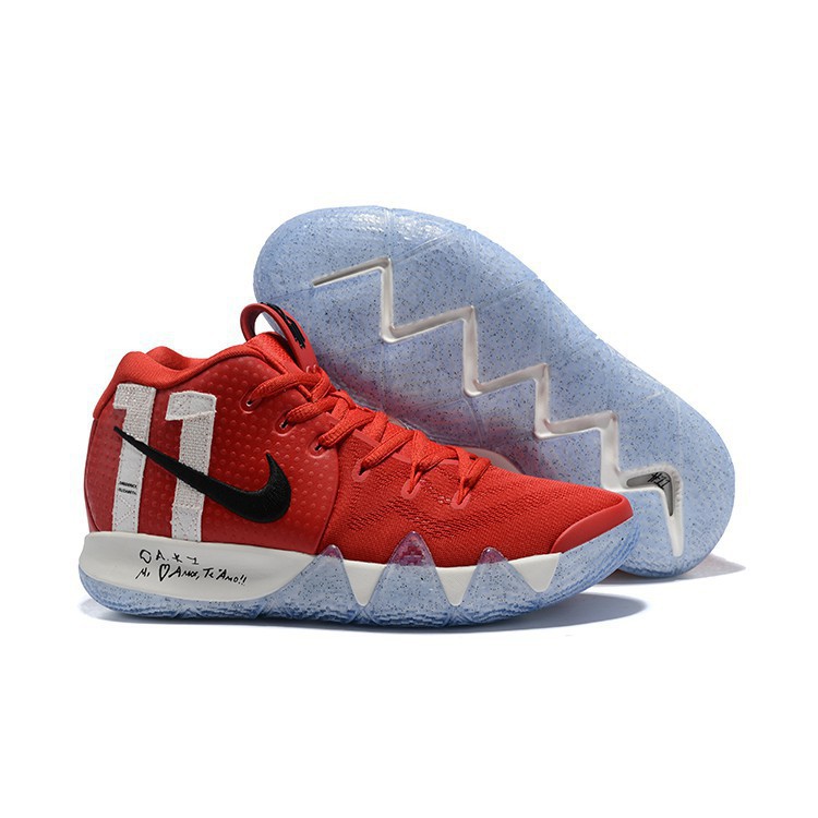 kyrie 4 white red