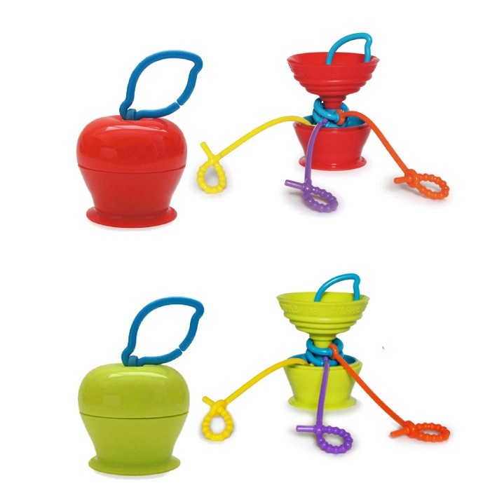 Grapple 蘋果矽膠 玩具吸盤 玩具不掉掉繩 固齒磨牙器 美國代購正品 綠寶貝