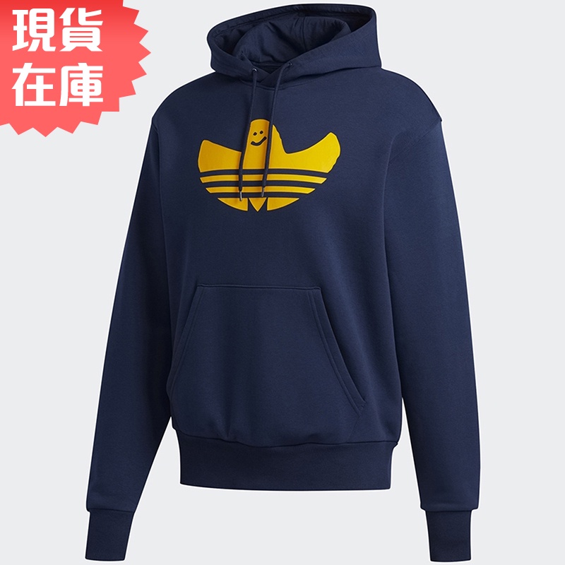 Adidas Originals SHMOOFOIL 男裝 長袖 帽T 小精靈 幽靈 刷毛 藍黃【運動世界】GJ0842