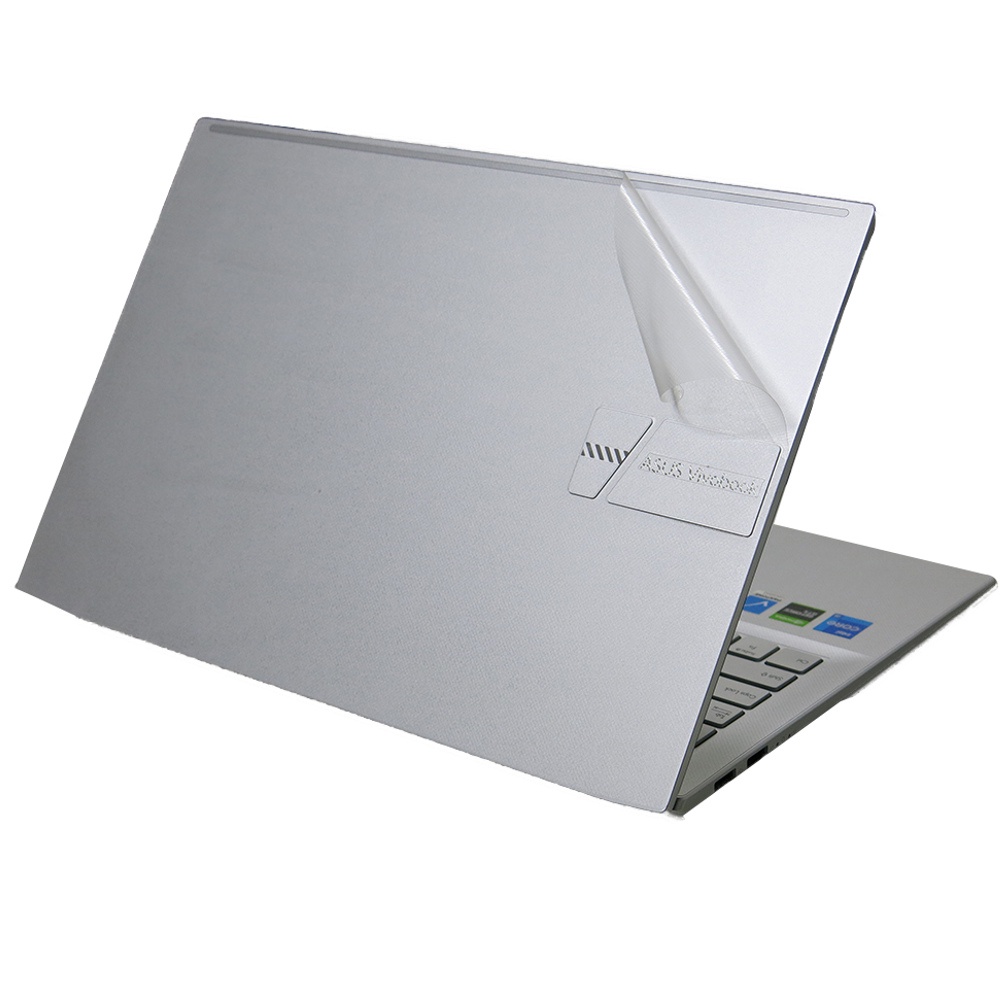 【Ezstick】ASUS VivoBook Pro 15 K6500 銀色機 透明機身貼 (上蓋、鍵盤週圍、底部貼)