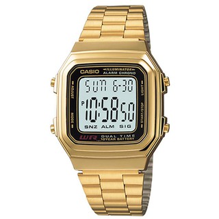 【CASIO】復古金典方形經典電子錶(A-178WGA-1)正版宏崑公司貨