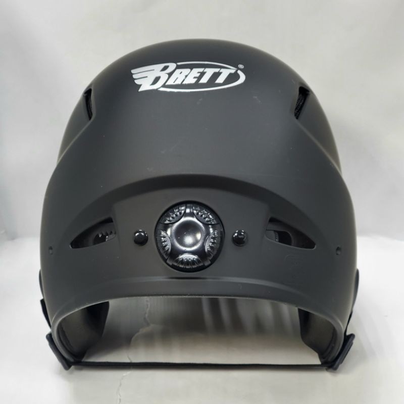 布瑞特 BRETT 專利可調式 雙耳打擊頭盔 棒球打擊頭盔 壘球打擊頭盔 霧黑色 (B-BH04)