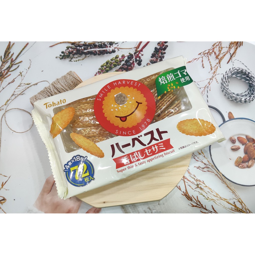 ⚡出貨快手⚡-日本 Tobato 東鳩 微笑砂糖芝麻薄餅 焙煎芝麻薄餅 日本餅乾 N0163