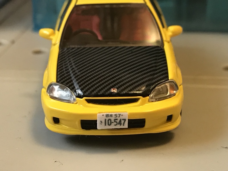 獨家頭文字d Tomica Honda Civic Type R Ek9 東堂商會1 64 車牌香港二改tlv 蝦皮購物