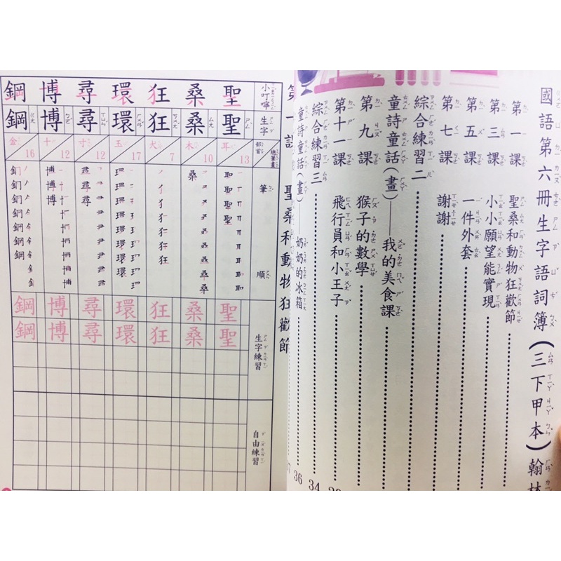 全新翰林版國小3下 甲本 生字練習簿國語生字語詞簿語文習寫簿作業簿小肌肉練字體握筆練習台中市自編版