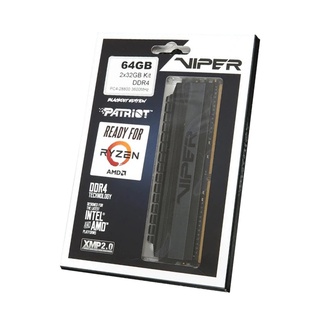 博帝 Patriot Viper 4 Blackout 64GB(2x32) DDR4-3600 記憶體(平行進口)