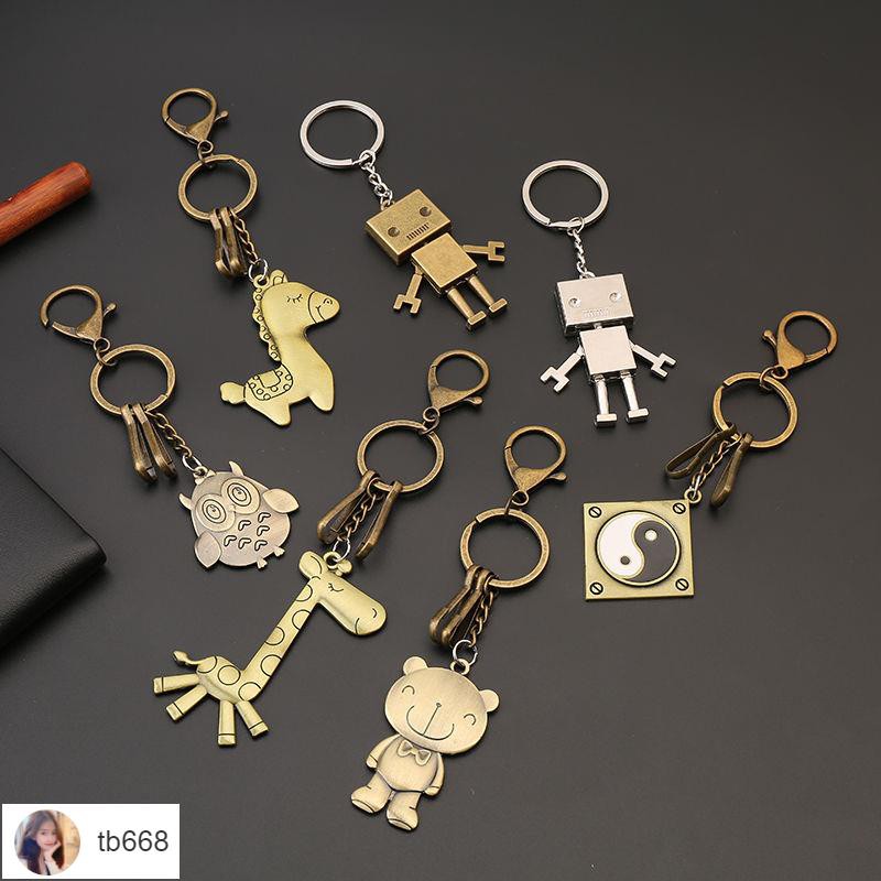 鑰匙扣 搞怪風水八卦辟邪鑰匙扣簡約男女幸運鑰匙鏈鑰匙圈情侶包包掛件禮品 蝦皮購物
