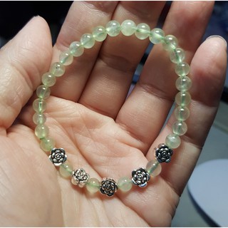 葡萄石 手鍊 手環 玫瑰花 5mm+ 天然 ❤水晶玉石特賣#Z001