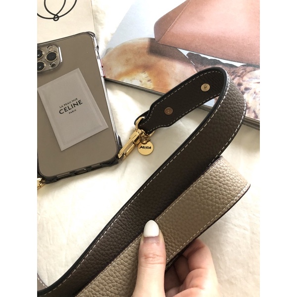 MISIA｜417 Phone Strap 2.0雙釦皮革手腕肩背帶-大象灰、風衣灰