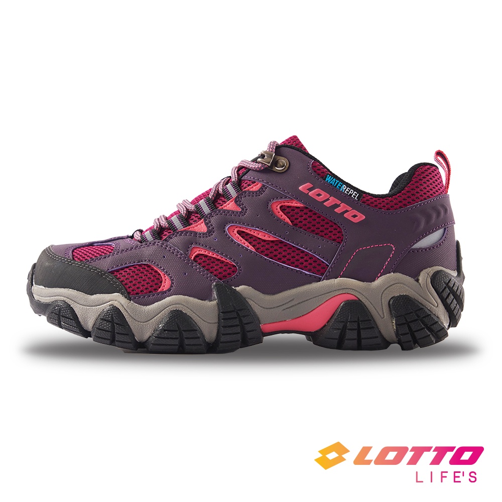 【LOTTO 義大利】女 REX 防水登山踏青鞋(紫紅-LT1AWO3807)