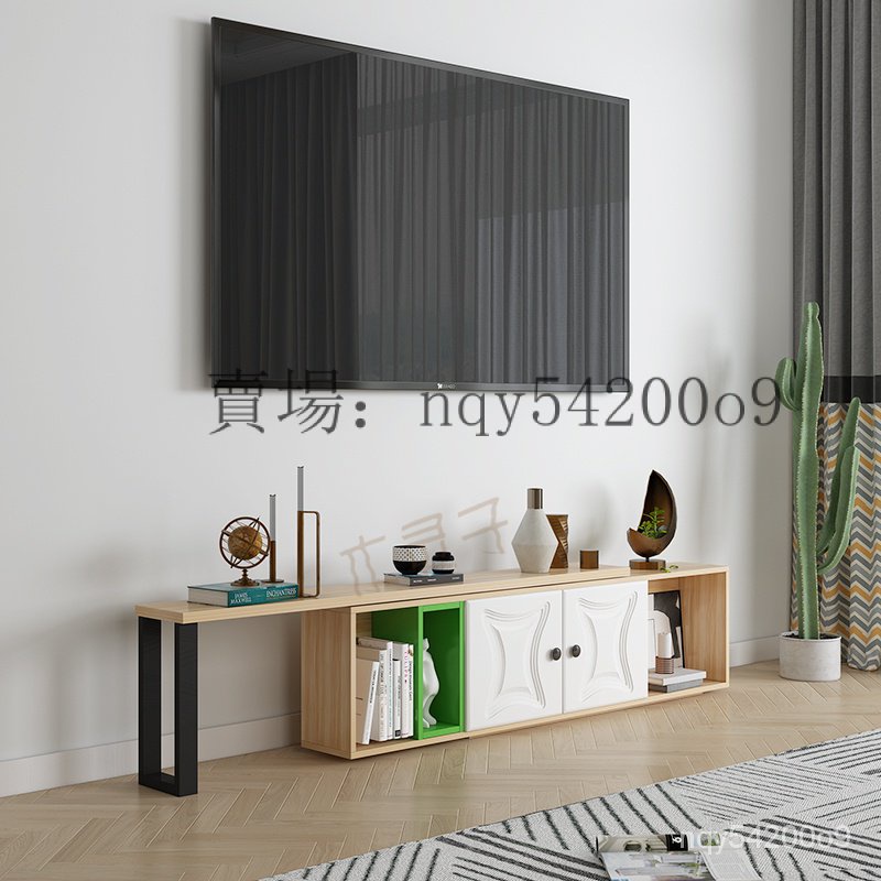 超窄電視櫃 伸縮小戶型極超薄落地小型齣租房單個長條寬20 FKRB