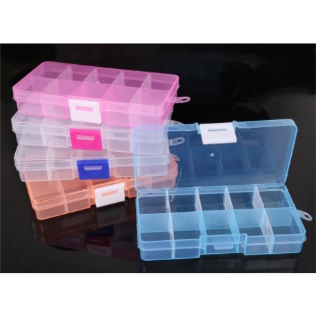 [現貨]多規格功能飾品盒 diy透明塑膠收納盒首飾品收納儲物圓盒
