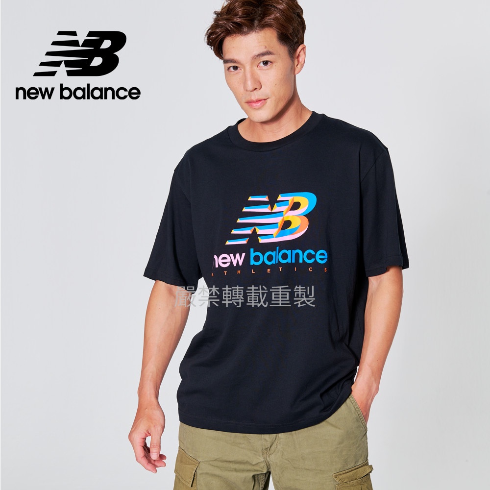 【New Balance】NB短袖上衣_男性_黑色_AMT21503BK