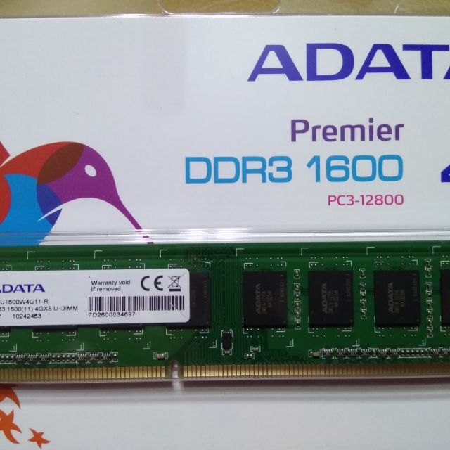 威剛 DDR3 1600 4G 記憶體（降）