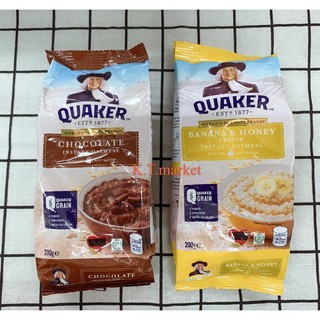 QUAKER INSTANT OATMEAL 桂格香蕉、巧克力燕麥片 原味麥片200克