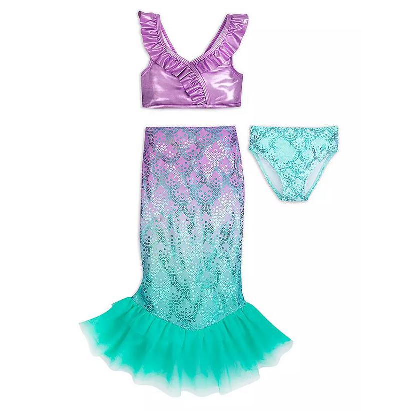 預購👍正版空運👍美國迪士尼DISNEY mermaid 小美人魚 Airel 愛麗兒 女童 兒童 泳裝 連身 泳衣