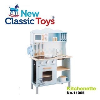 聚聚玩具【正版】荷蘭 New Classic Toys 11065 聲光小主廚木製廚房玩具 (淺藍)