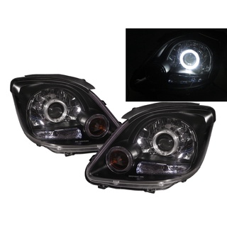 卡嗶車燈 適用 Mitsubishi 三菱 Freeca 2004-2008 光導LED天使眼光圈魚眼 大燈