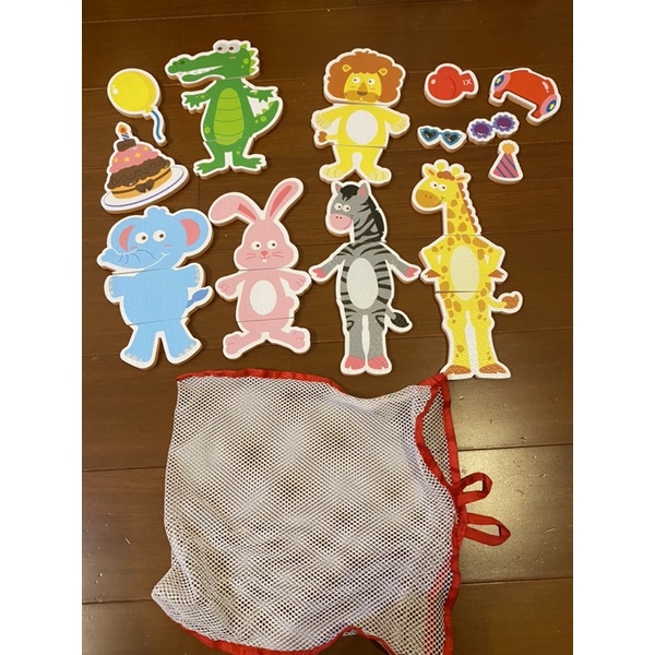 二手 韓國🇰🇷 浴室拼圖 玩具 附收納袋