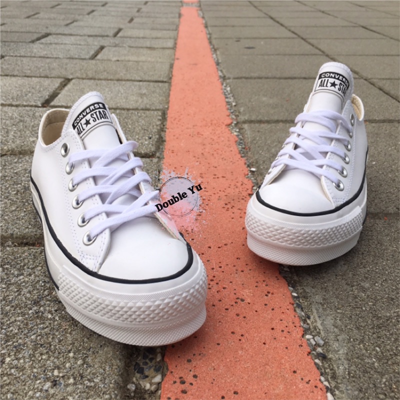 converse yellow all star clean lift platform trainers