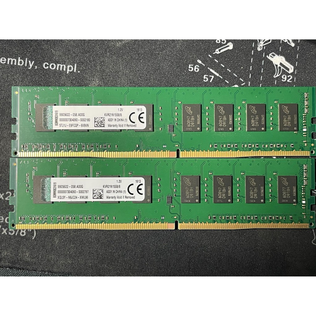 金士頓 RAM DDR4 2133 8GB*2 KVR21N15S8/8