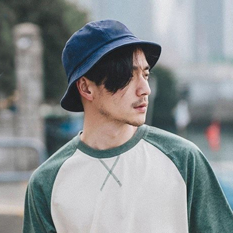 日本純素色漁夫帽文青休閒盆帽男原宿風男女遮陽帽子春夏百搭魚夫帽 蝦皮購物