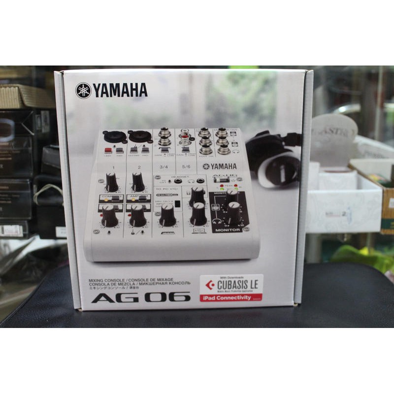 【名曲堂樂器】免運 Yamaha 山葉 AG06 行動混音器 錄音/街頭/直播/宅錄 USB介面 6軌AG-06