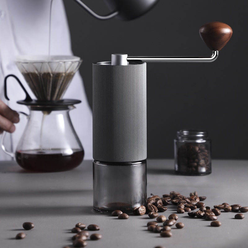 Hero螺旋槳S02手搖磨豆機咖啡豆研磨機便攜家用磨粉機手動咖啡機,輕鬆研磨,一體雙軸設計