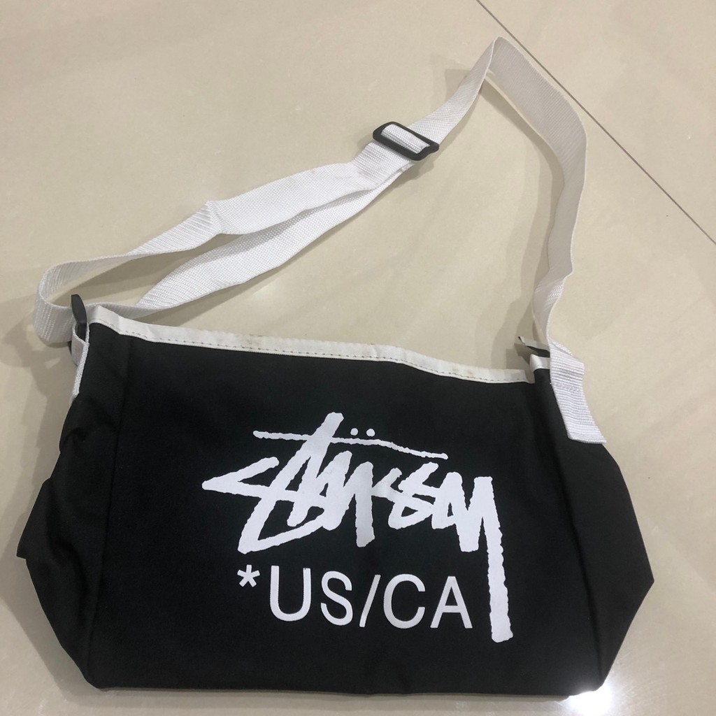 Stussy 包包 側背包 斜背包 肩背包 黑色