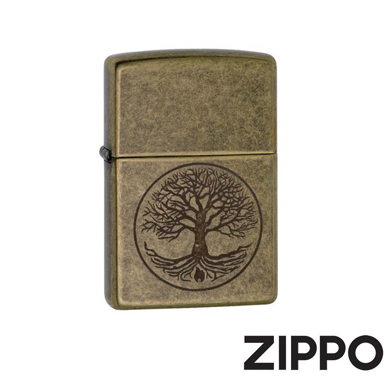 Zippo 生命之樹防風打火機美國設計 蝦皮購物