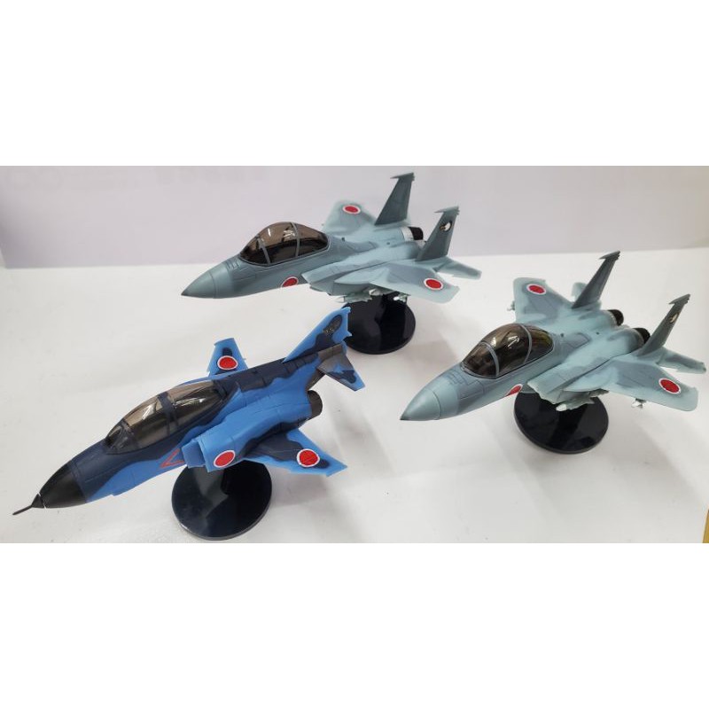 【轉蛋】海洋堂 航空自衛隊 F-15J/DJ F-4EJ改 贈F-Toys民航機模型一架