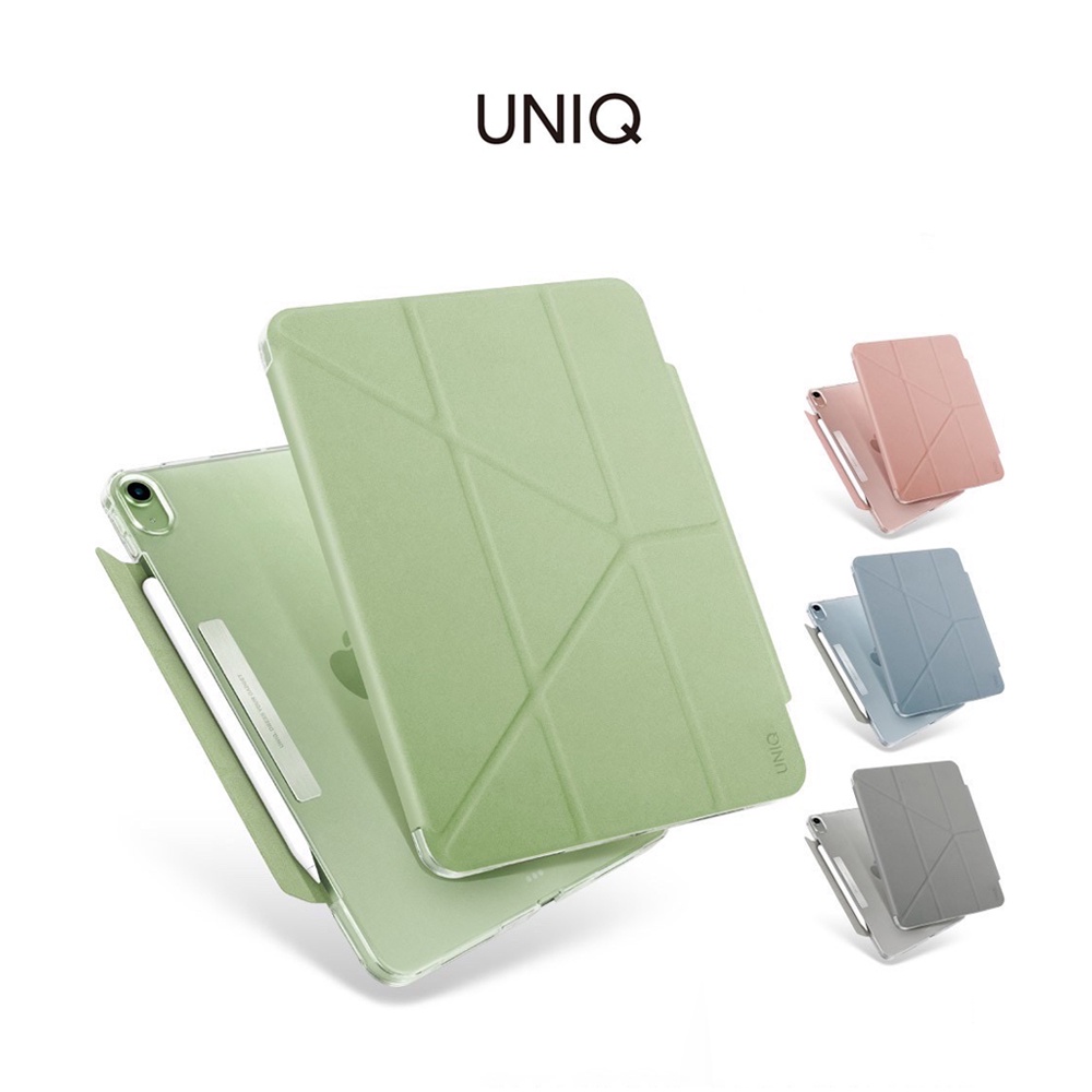 UNIQ Camden iPad Air4 / iPad Air5 10.9吋 抗菌磁吸設計帶支架多功能極簡透明保護套