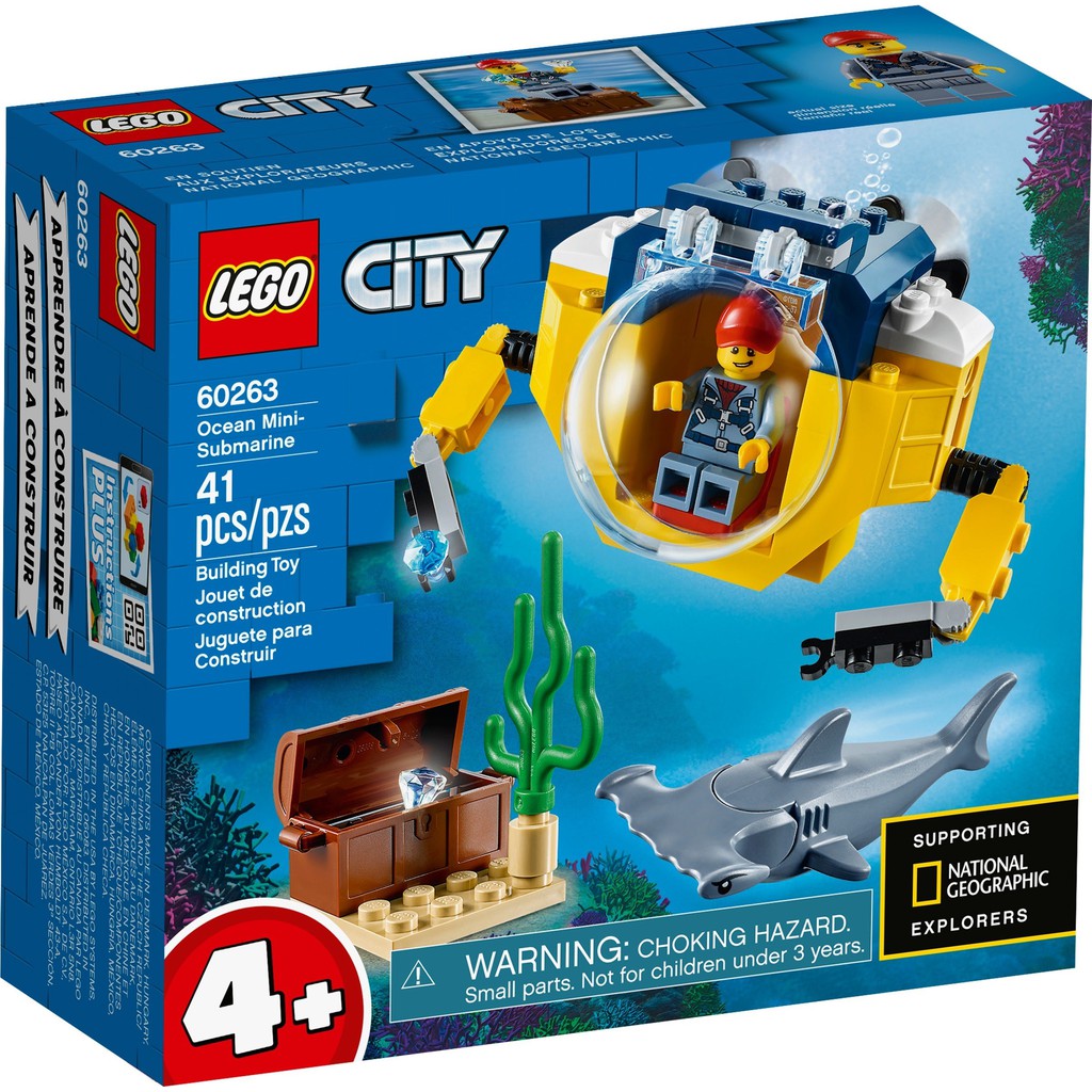 【台中翔智積木】LEGO 樂高 CITY 城市系列 60263 海洋迷你潛水艇